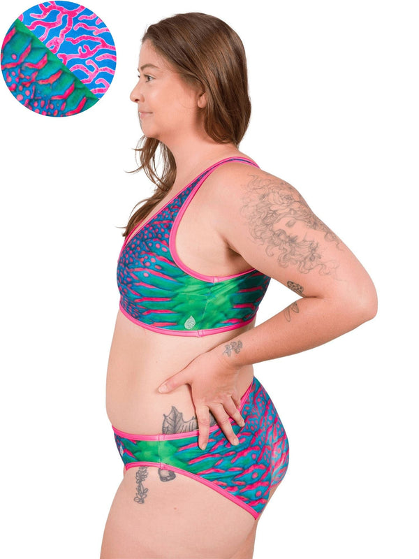 [TREEMINGBIRD] Scoop Neck Bikini Sets /追跡付 Weekday Drop glitter scoop neck bikini top in gray | ASOS