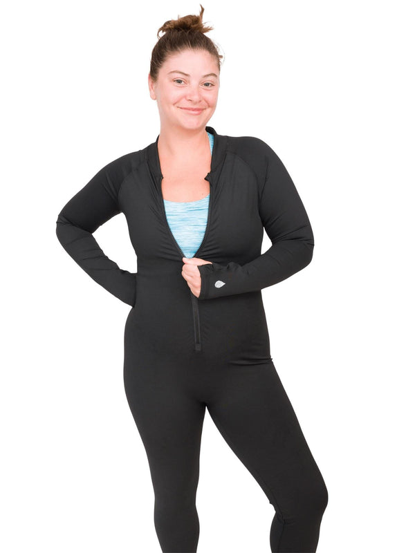 Black Dive Skin/Sun Protection Suit | UPF 50+ Full Body