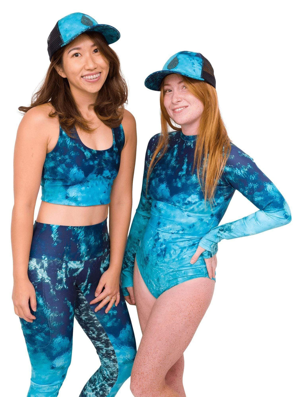 Model: Laura is a hurricane researcher and avid scuba diver (left). Meggan is working on a masters degree in marine science and has worked as a coral scientist (right).