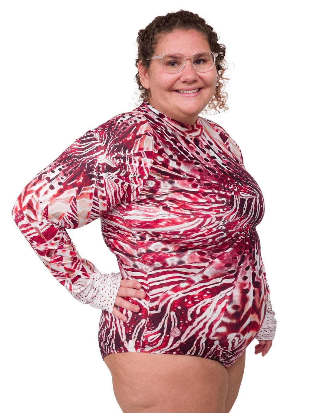Model: Angela is working towards her Master of Professional Science in Marine Conservation. She is 5'6", 235 lbs, 42E and is wearing a 3XL.