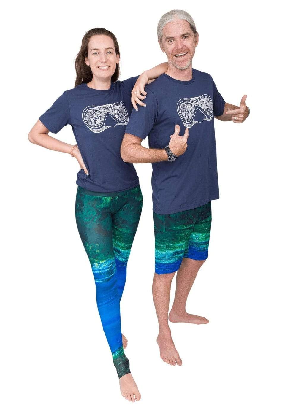 Model: Laura is our Director of Apparel here at Waterlust. She is 5’10, 147 lbs and is wearing a size S. Patrick is our Founder and CEO, he is 6&#39;1, 175 lbs and is wearing a size L.