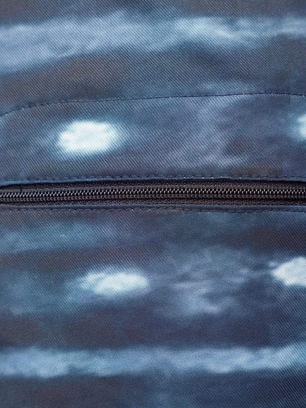 Waterlust Whale Shark Warrior Boardshorts side zipper close up