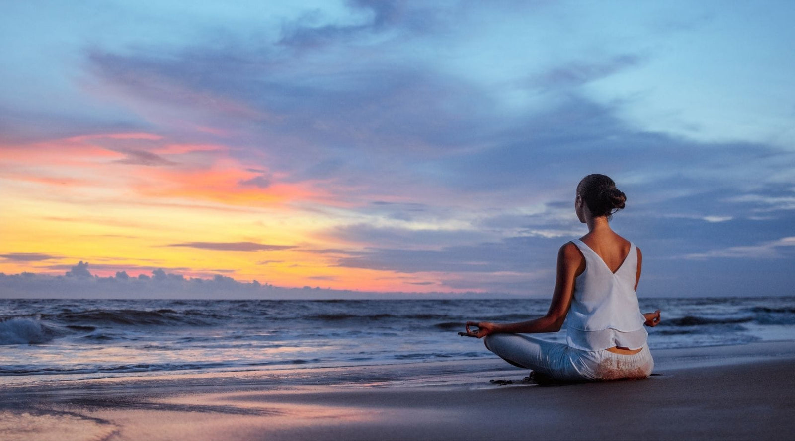 meditating by the ocean