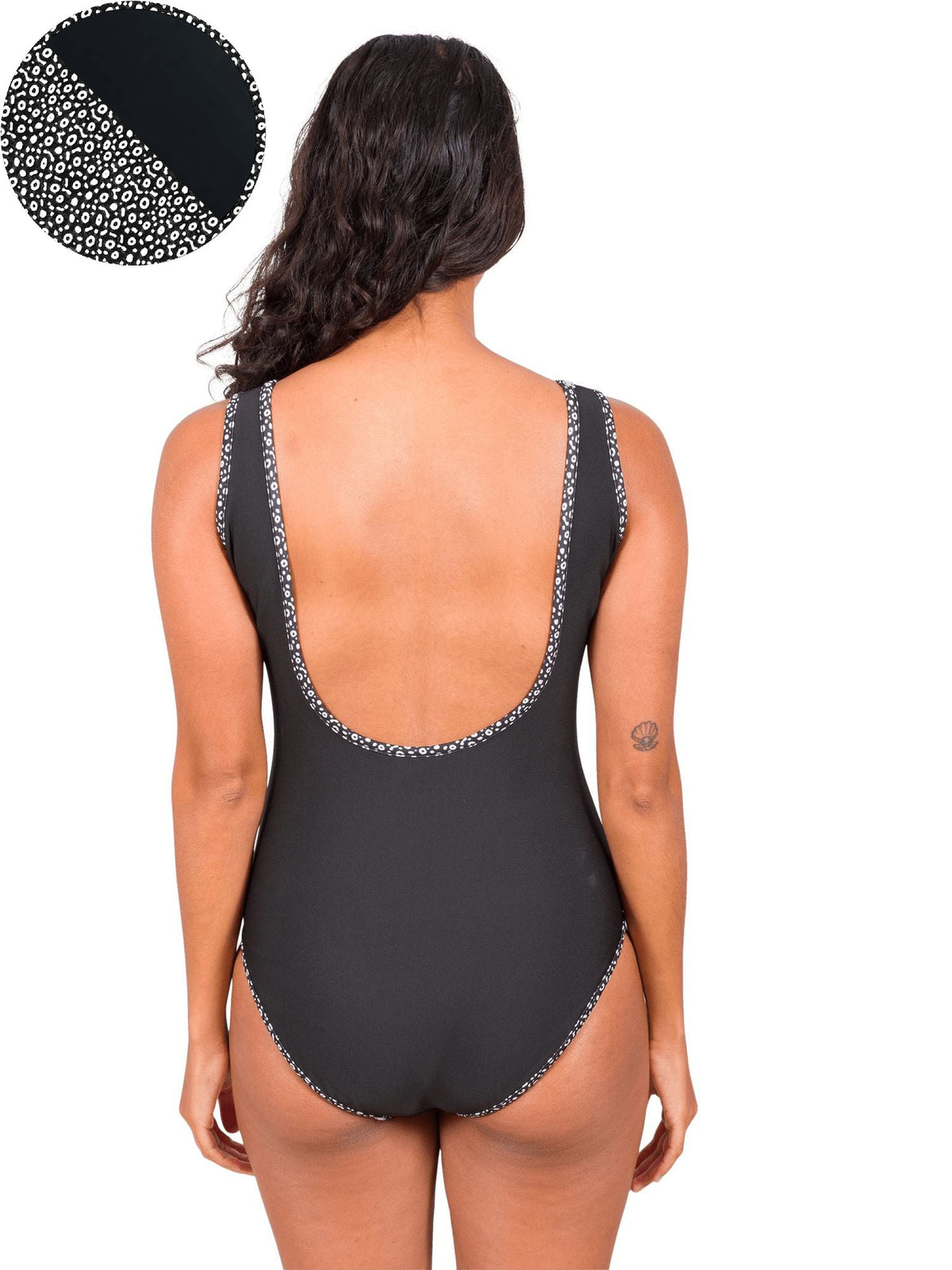 Model: Michelle is a marine science educator, coral reef ecologist, and scientific diver. She is 5&#39;3&quot;, 111lbs, 32A and is wearing a size XS One-Piece Swimsuit.