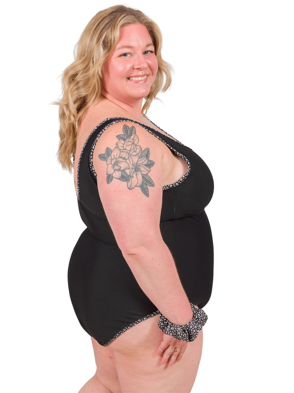 Model: Chelsea is a marine conservationist who believes that science is for everybody… and every BODY! She is 5&#39;2&quot;, 230 lbs, 42F and is wearing a 2XL One-Piece Swimsuit.