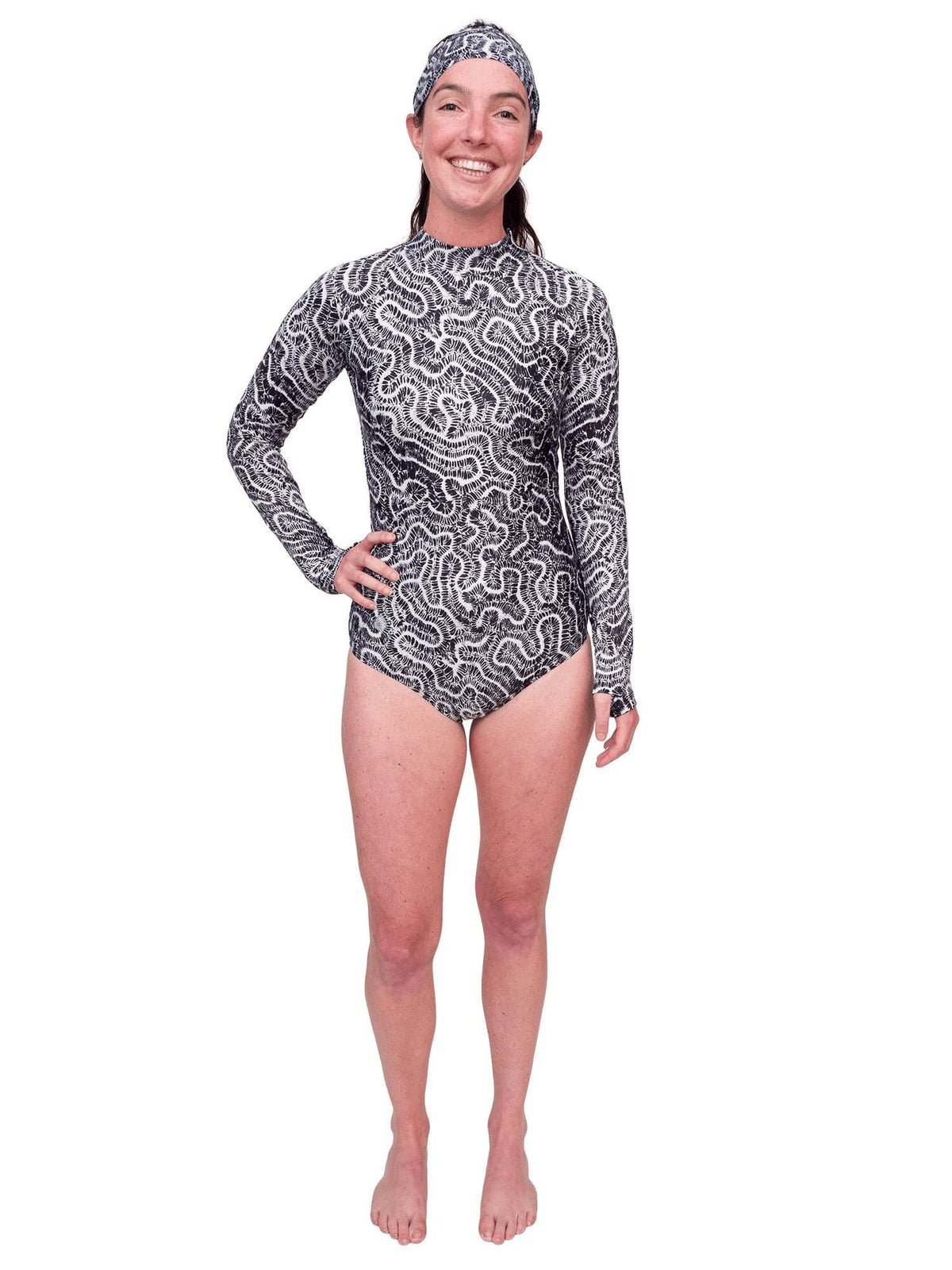 Model: Maddie is the Program &amp; Outreach Director at Debris Free Oceans and a restoration ecology educator. She is 5&#39;8&quot;, 135lbs, and is wearing a size M.