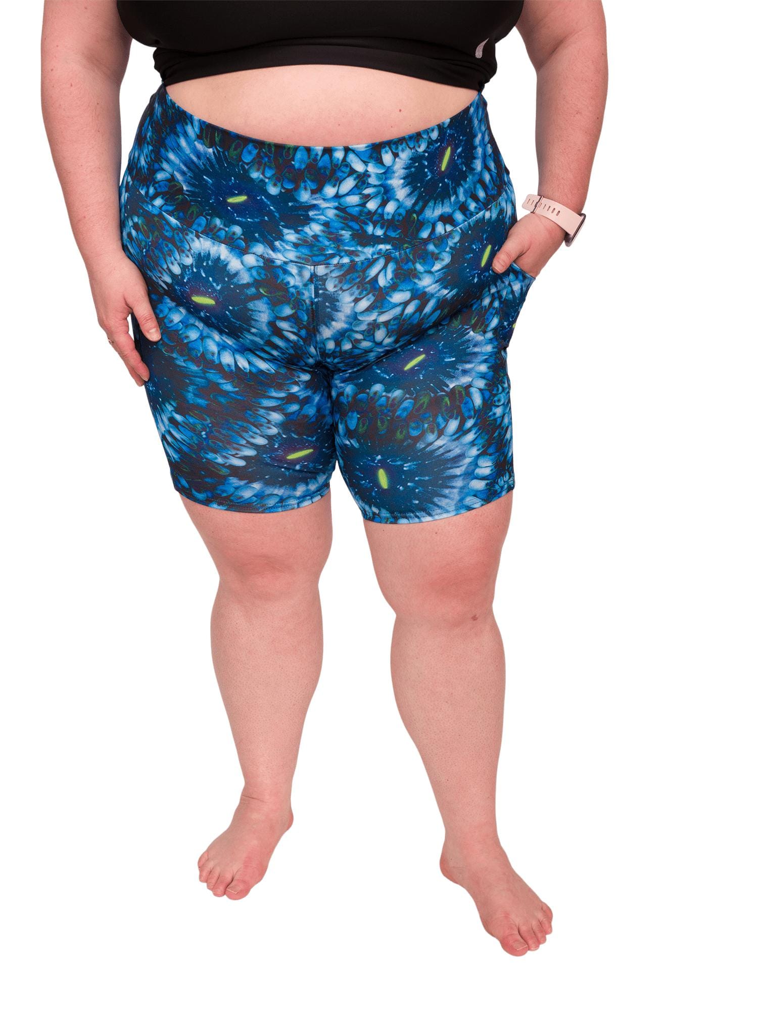 Model: Chelsea is a marine conservationist who believes that science is for everybody… and every BODY! She is 5'2", 230 lbs, 40DD and is wearing 3XL shorts.