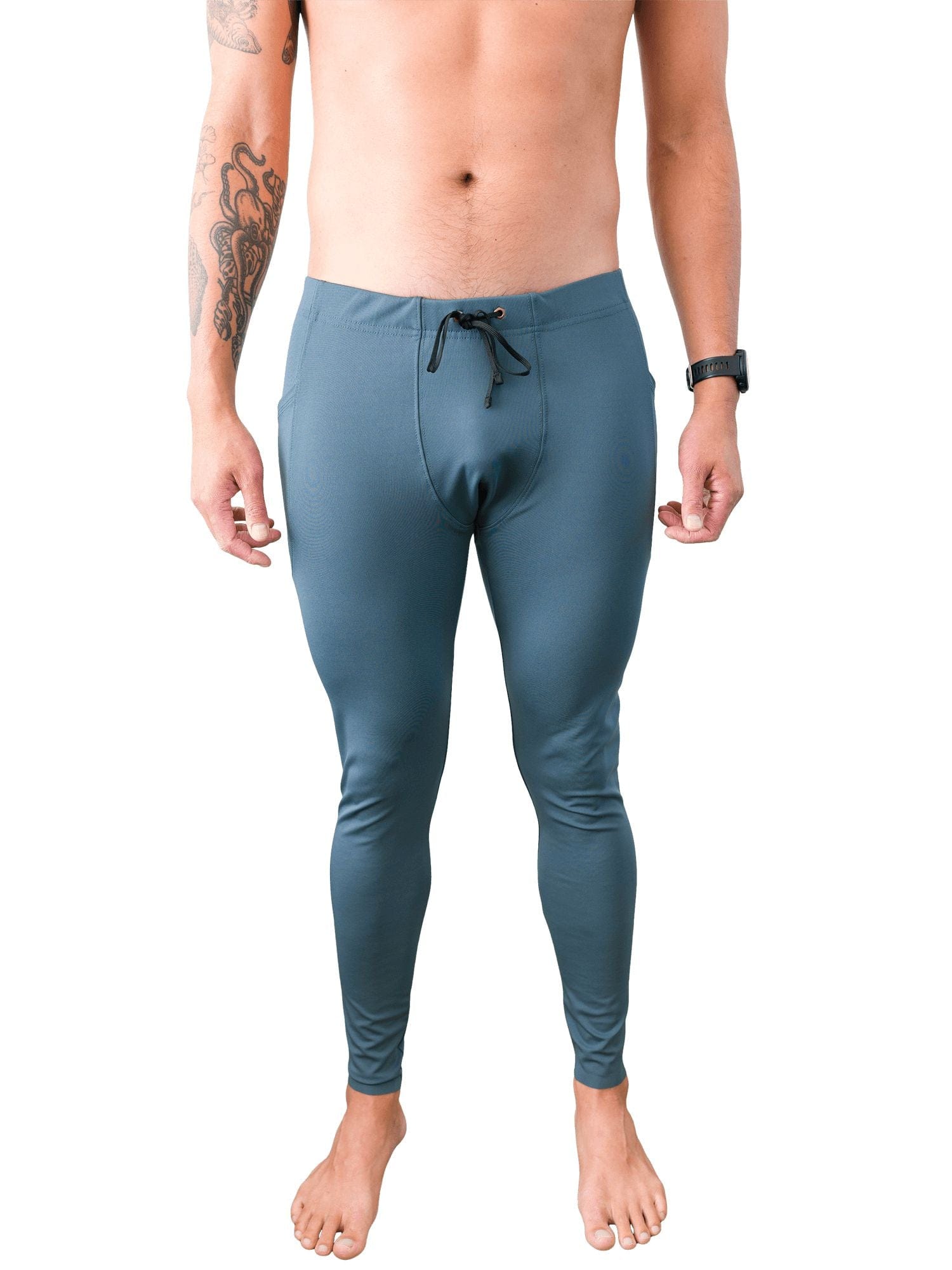 Men's Abyss Blue Leggings | Tights | Compression Pants | UPF 50+