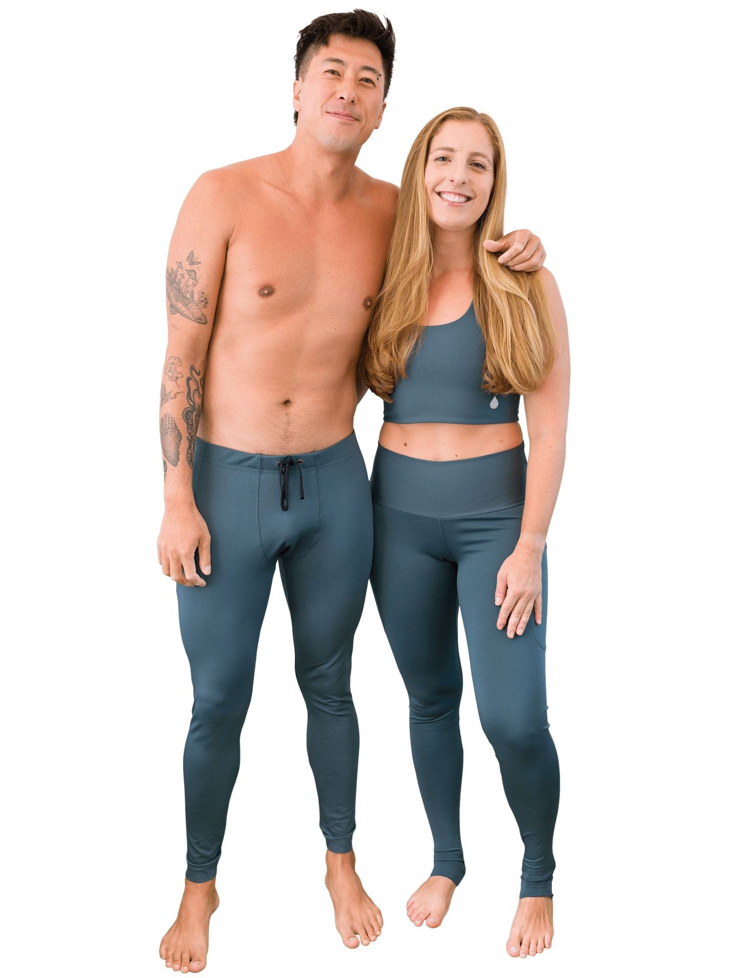 Men's Abyss Blue Leggings | UPF 50+ | Swim Tights