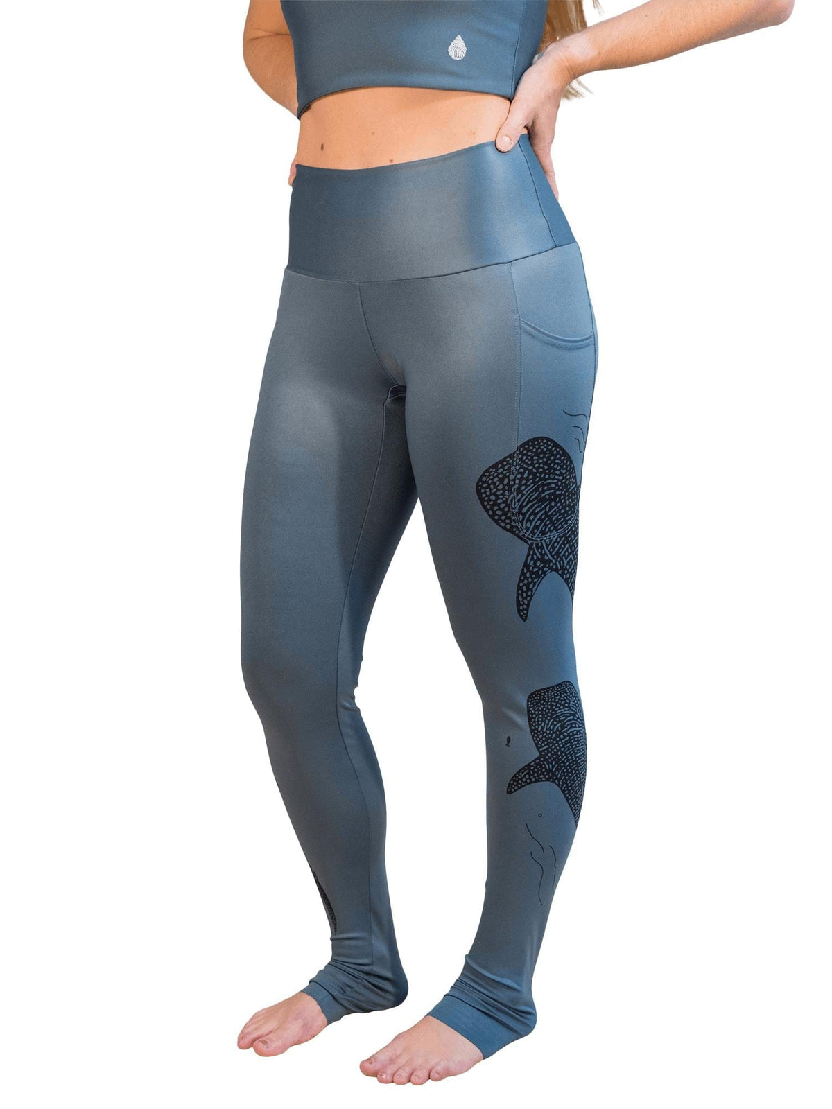 Whale Shark Line Art Leggings