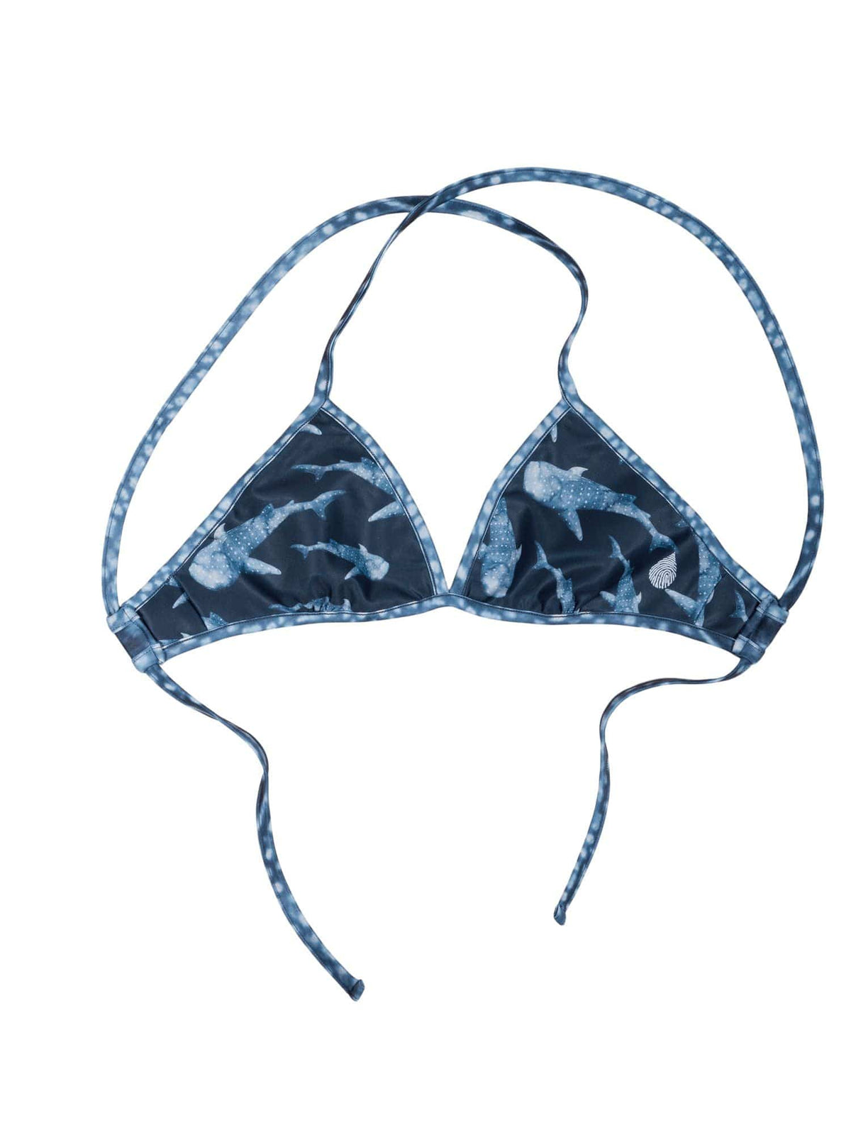 Whale Shark Warrior Reversible String Bikini Top