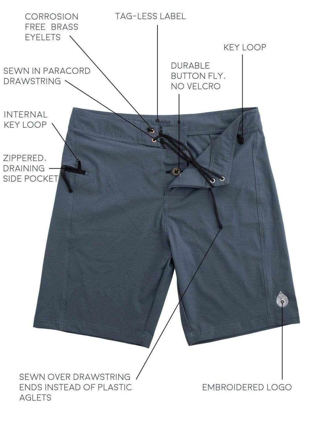 Waterlust Abyss Blue Boardshorts