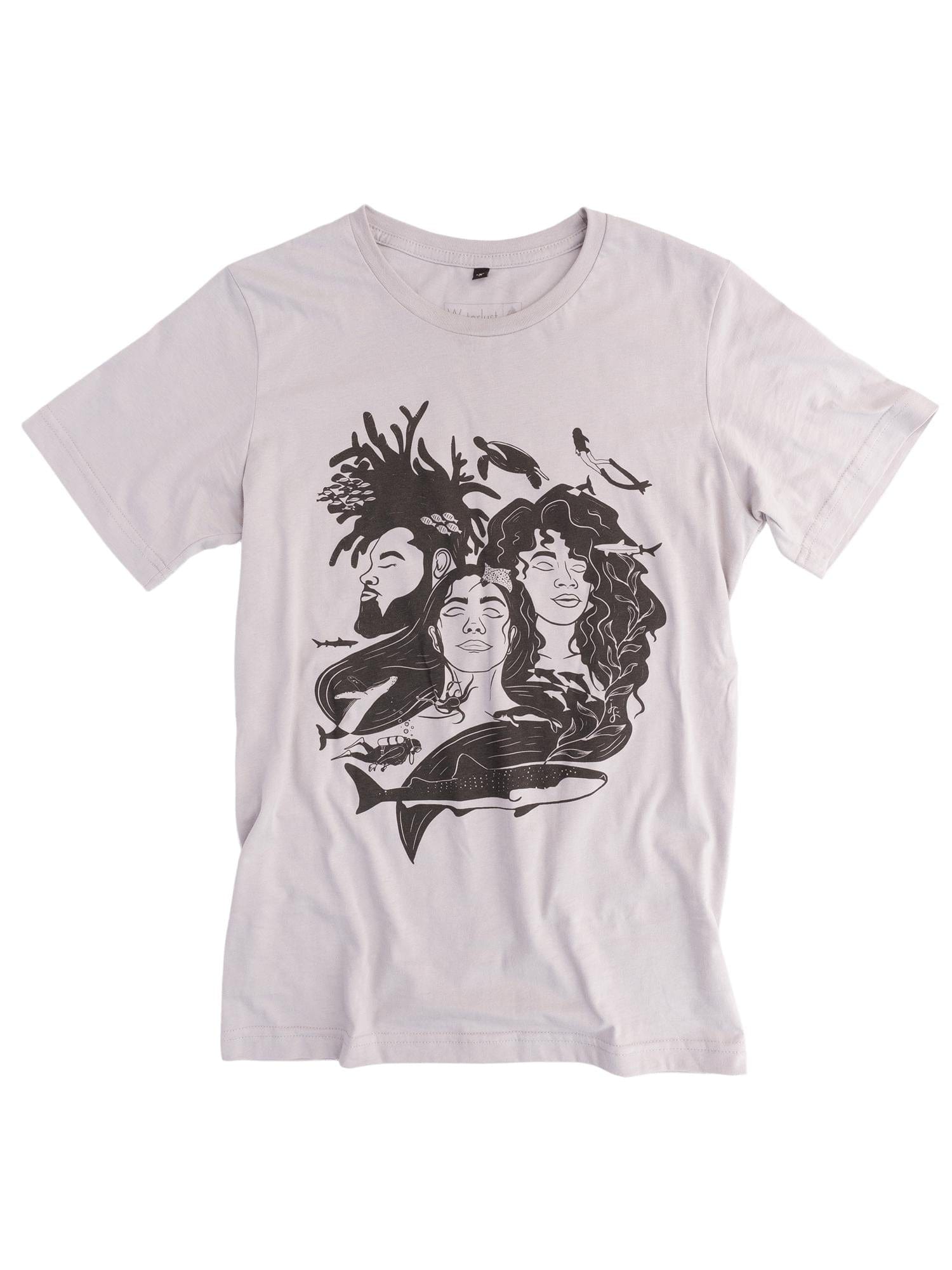 AAUS Diversity in Diving Tee laying flat