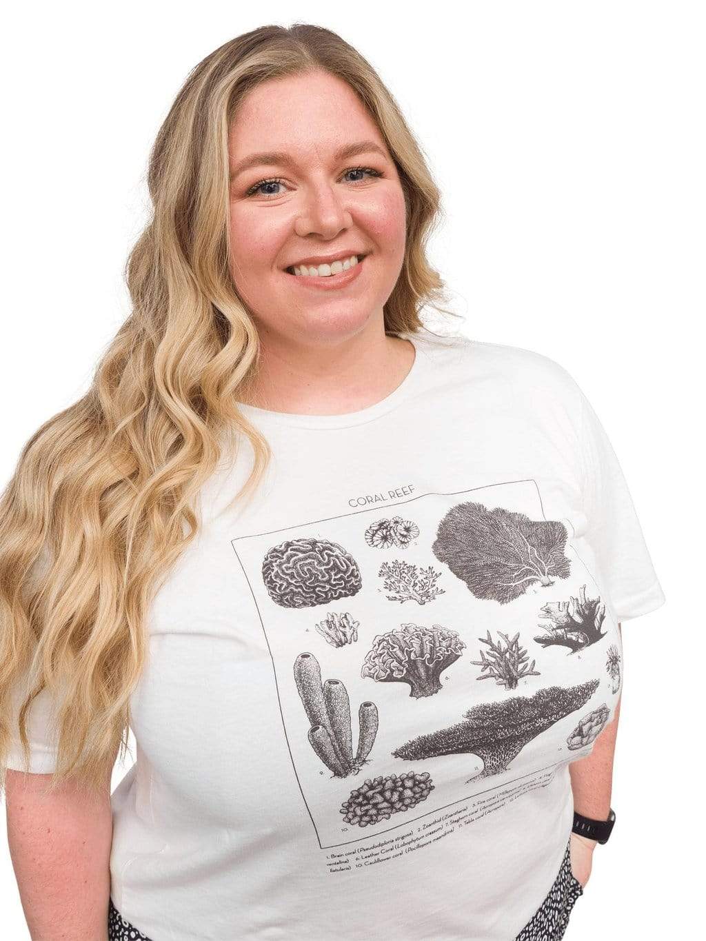 Model: Chelsea is a marine conservationist who believes that science is for everybody… and every BODY! She is 5&#39;2&quot;, 230 lbs, 40DD and is wearing a L tee.