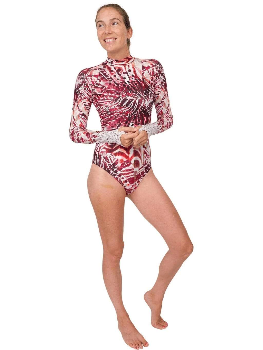 Lionfish Sun Suit | Long Sleeve One Piece Swim Suit | Swim | Dive Skin | Surf | UPF 50+ | Female [L] | Recycled Polyester/Spandex