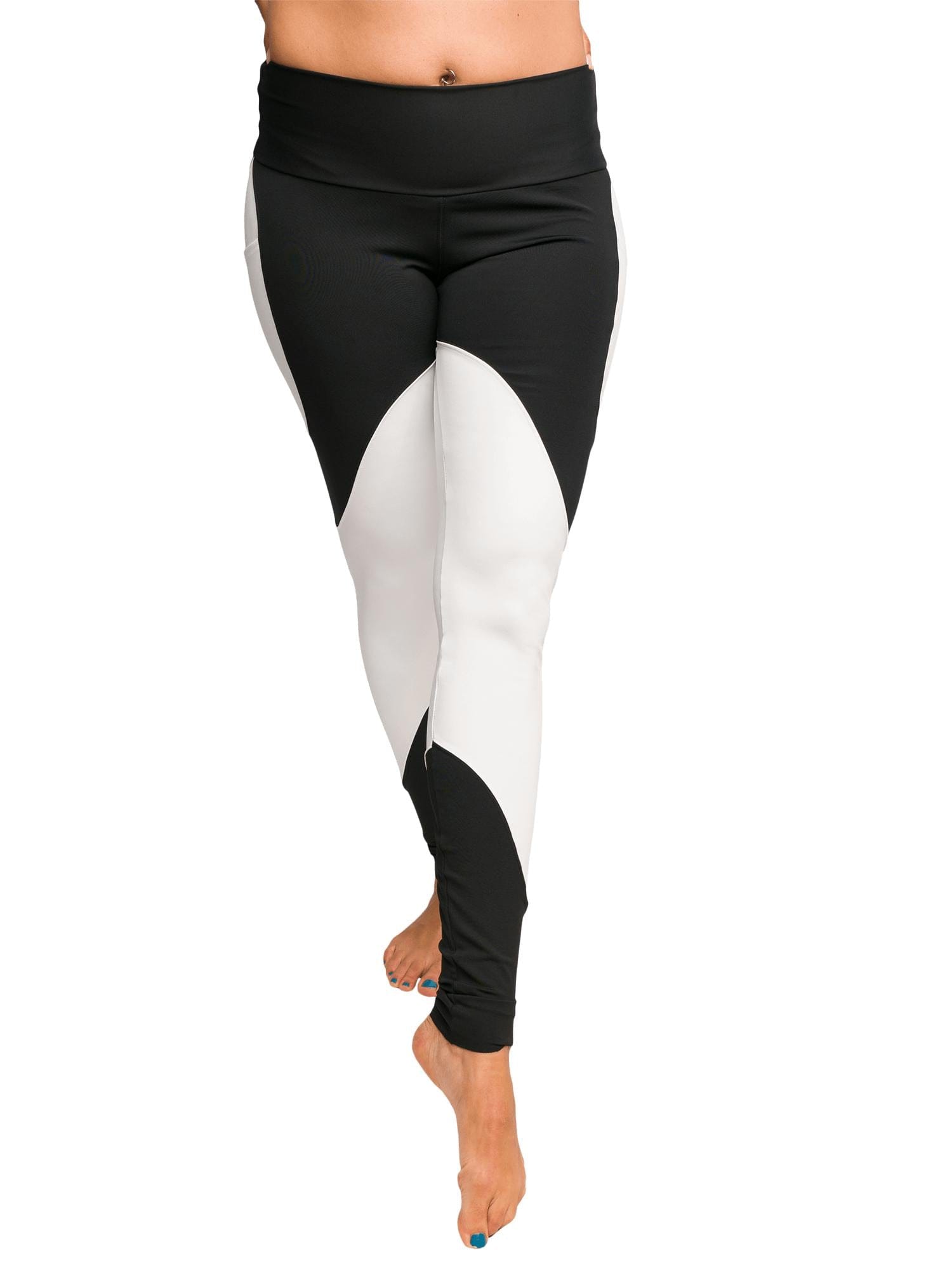 Women's Black and White Graffiti Clouds Plus Size Yoga Pants Workout  Leggings For Jiu Jitsu 001
