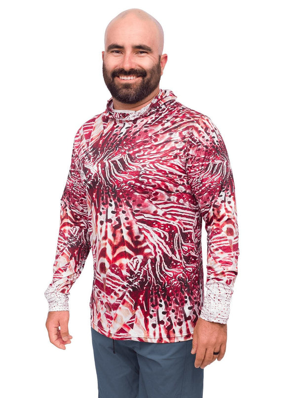 MEN'S Invasive Lionfish Hooded Sun Shirt