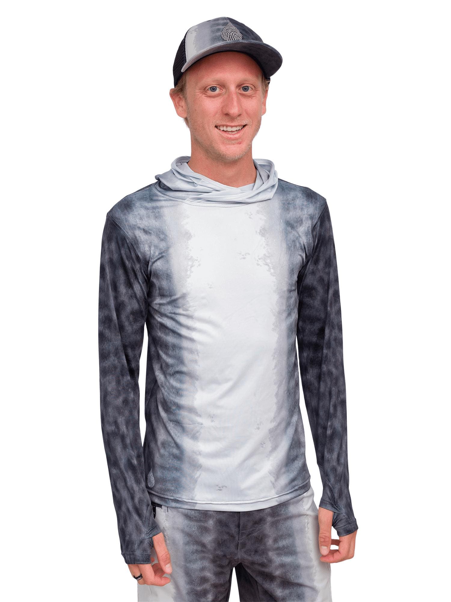 Men's Tiger Shark Printed Sun Shirt | Swim | Dive Skin | Surf | UPF 50+ | male [M] | Recycled Polyester/Spandex