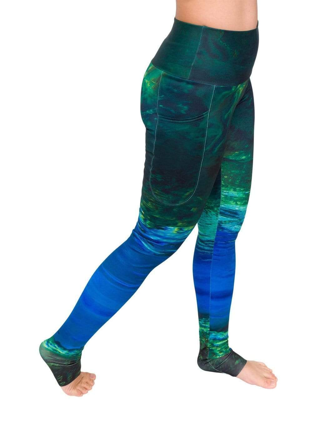 Super Soft Yoga Leggings - Reef Teal Blue Marl, Women's Leggings