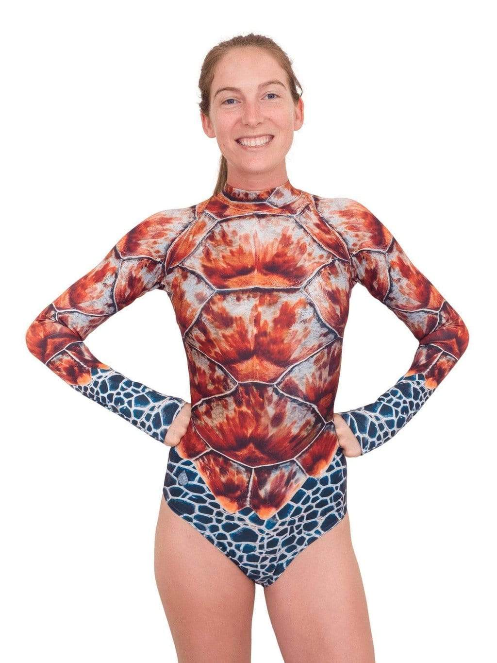 Women Mock Neck Surfing Wetsuit Long Sleeve Bathing Suit Bodysuit Swimsuit  Zip Front Wetsuit Swimming Costume : : Fashion