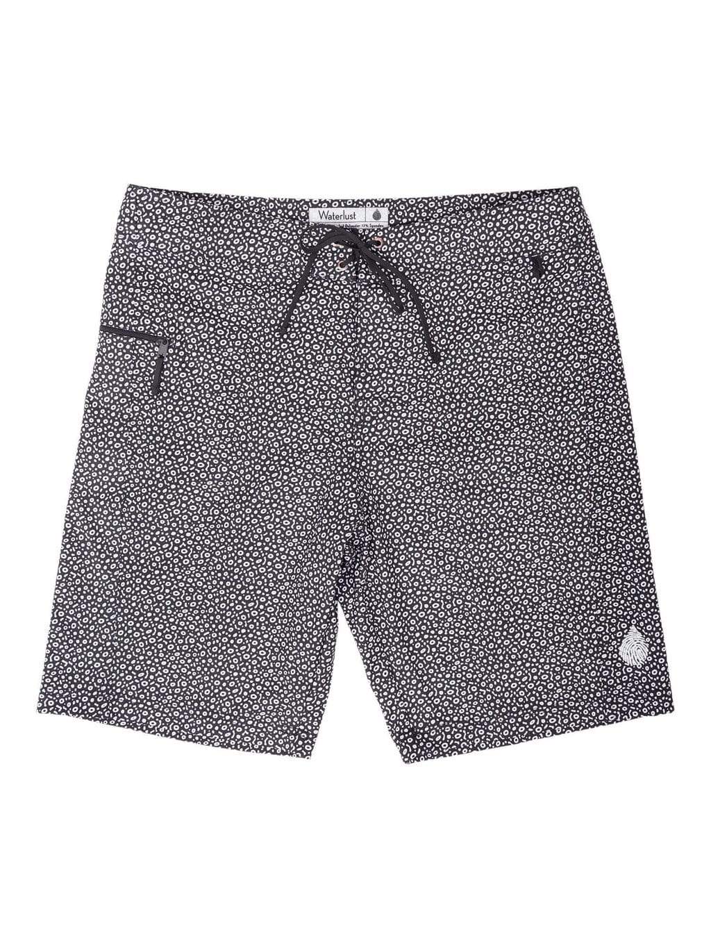 Waterlust Spotted Eagle Ray Boardshorts flat off body view