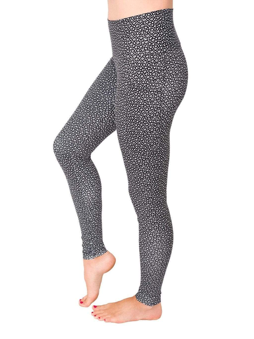 Plus Size Sports Leggings, Women's Plus Splash Print High Rise Hig Stretch  Pipping Yoga Pants With Pockets