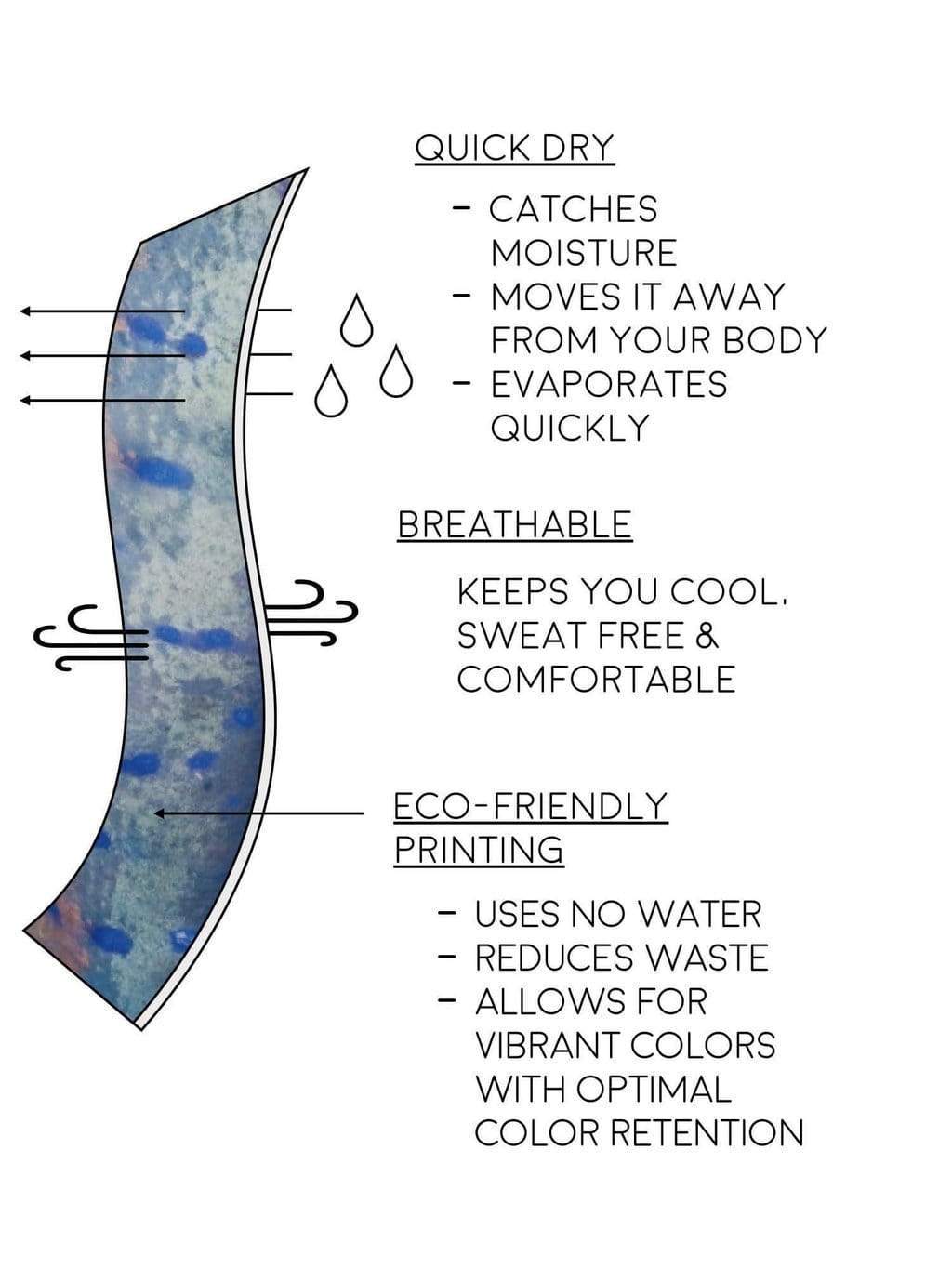 Waterlust Tag &amp; Release Sailfish Leggings fabric