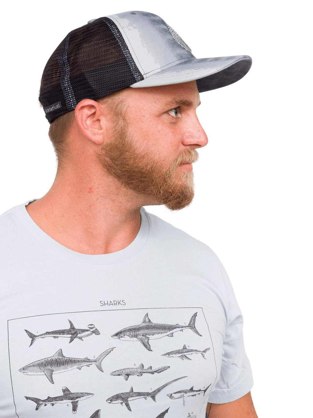 Recycled Tiger Shark Printed Trucker Hat