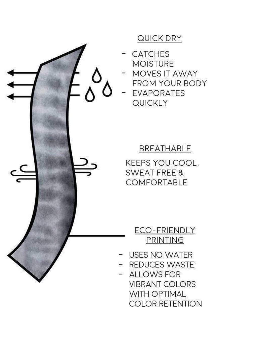 Waterlust Tiger Shark Trailblazer Leggings fabric