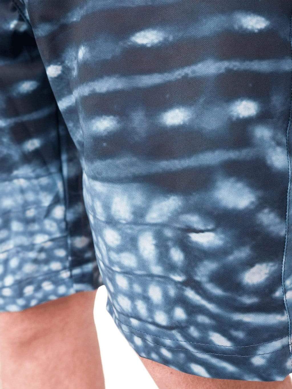 Waterlust Whale Shark Warrior Boardshorts printed spots close up