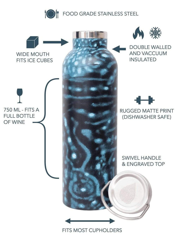 Whale Shark Warrior Insulated Bottle - Waterlust