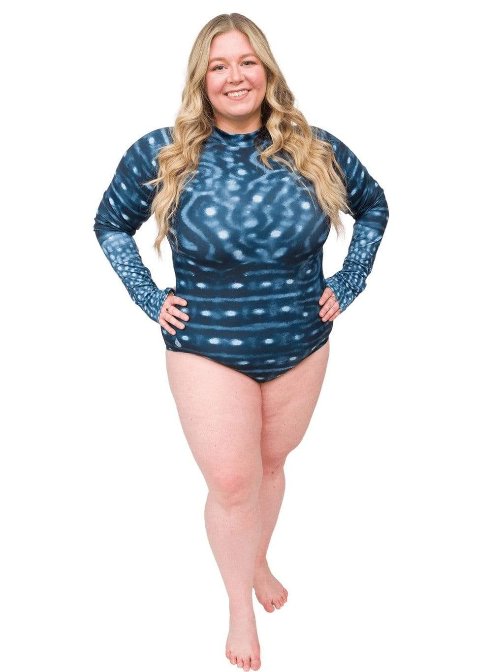 Model: Chelsea is a marine conservationist who believes that science is for everybody… and every BODY! She is 5&#39;2&quot;, 230 lbs, 40DD and is wearing a 3XL.